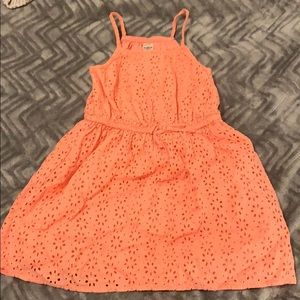 OKBG 3T Girl’s Coral Cotton Eyelet Dress EUC